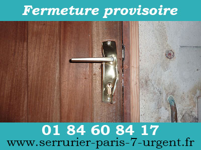 Fermeture provisoire de porte sur Paris 7